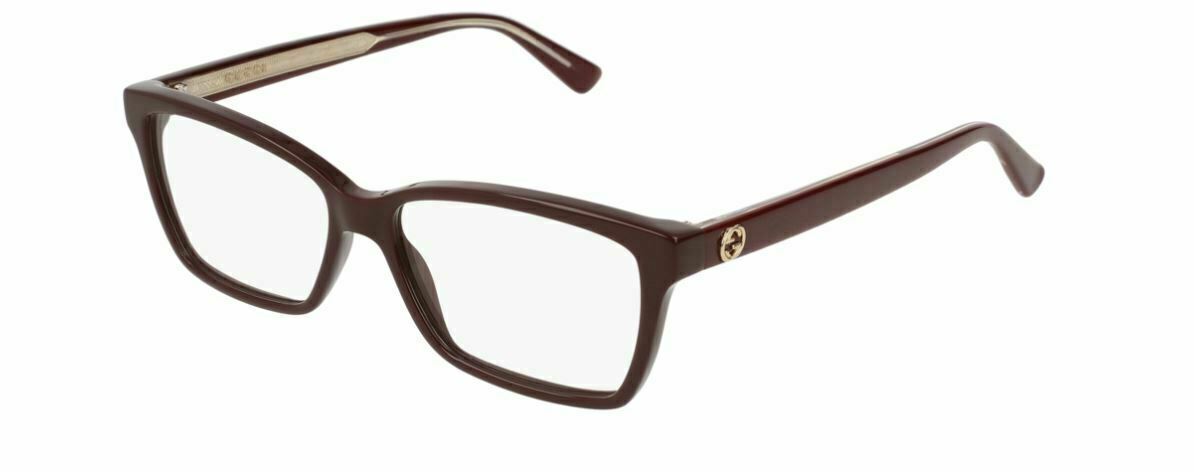 Gucci GG 0312O 003 Burgundy Acetate Eyeglasses for Women - Luxury Designer Optical Frames for Everyday Wear & Fashion Statement