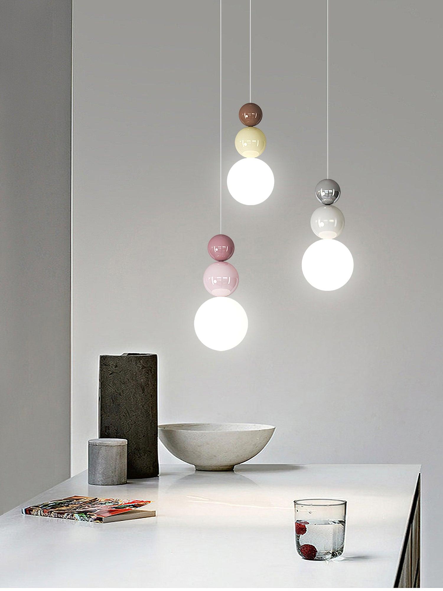 Modern Acrylic Three Ball Pendant Light - Stylish Hanging Chandelier for Dining Room, Kitchen Island, Bedroom & Living Room Decor