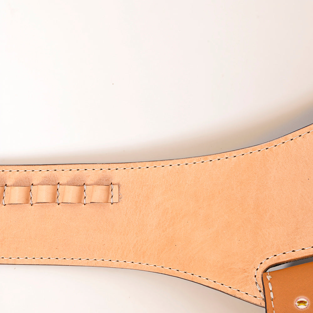 42 Inch Hilason Western Right Hand Gun Holster Rig for 44/45 Cal - Premium Leather Cowboy Holster for Revolvers - Perfect for Western Shooting, Reenactments & Cowboy Action Sports