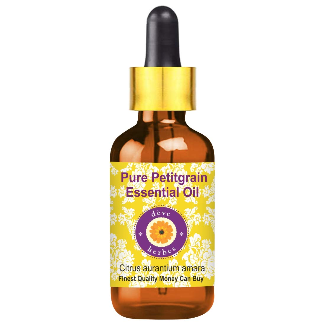 Pure Petitgrain Essential Oil (Citrus aurantium amara) 15ml - Steam Distilled, Natural Aromatherapy Oil with Glass Dropper - Perfect for Relaxation, Stress Relief & Skincare