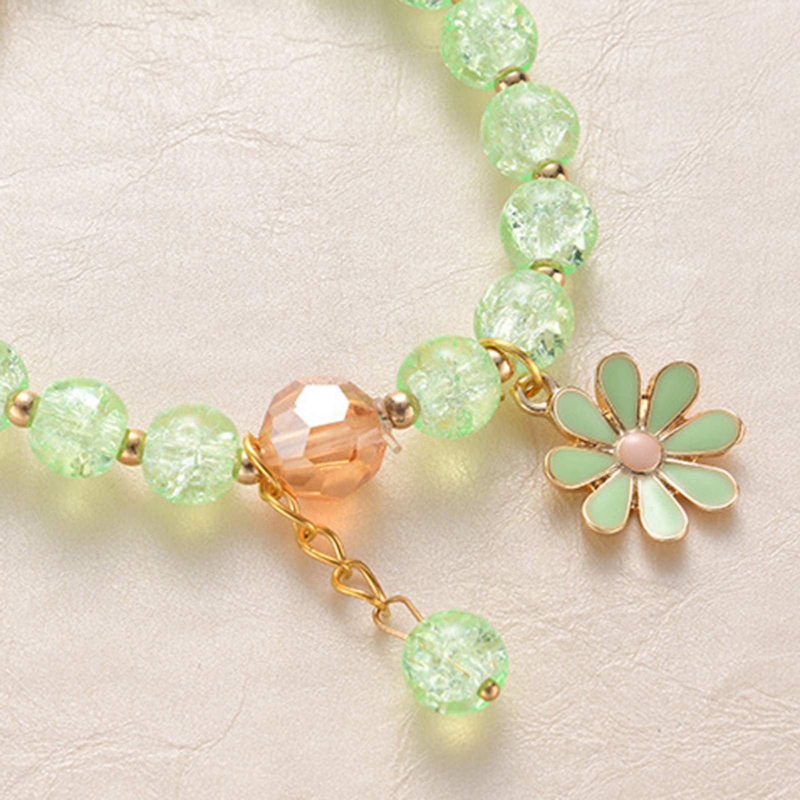 Elegant Flower Faux Crystal Beaded Bracelet for Women - Stylish All-Match Fashion Accessory | Perfect for Parties, Weddings & Everyday Wear