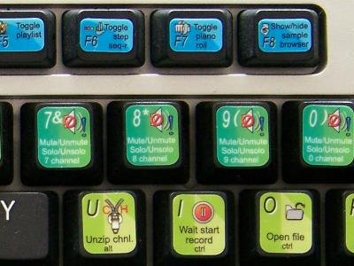 Fruity Loops Keyboard Stickers for Music Producers & DJs