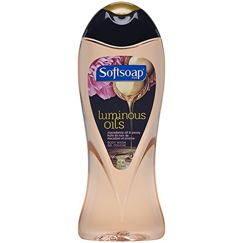 Softsoap Luminous Oil Body Wash with Macadamia & Peony Oil - 15 oz Hydrating Shower Gel for Dry Skin - Perfect for Daily Moisturizing & Relaxing Bath Time