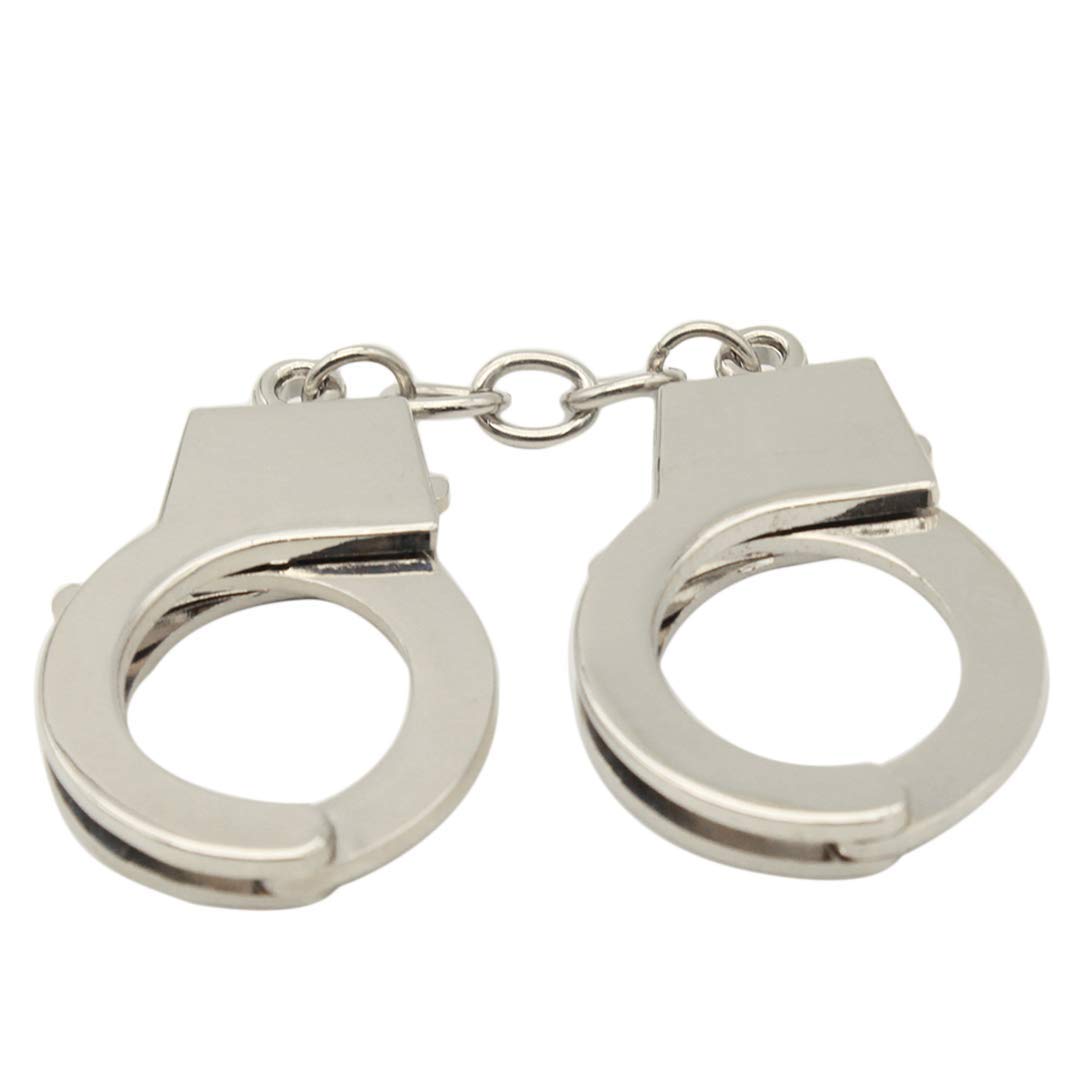 Underleaf Creative Police Officer Handcuff Keychain - Durable Metal Key Ring for Car Keys, Handbags & Backpacks - Perfect for Law Enforcement Enthusiasts & Gift Giving
