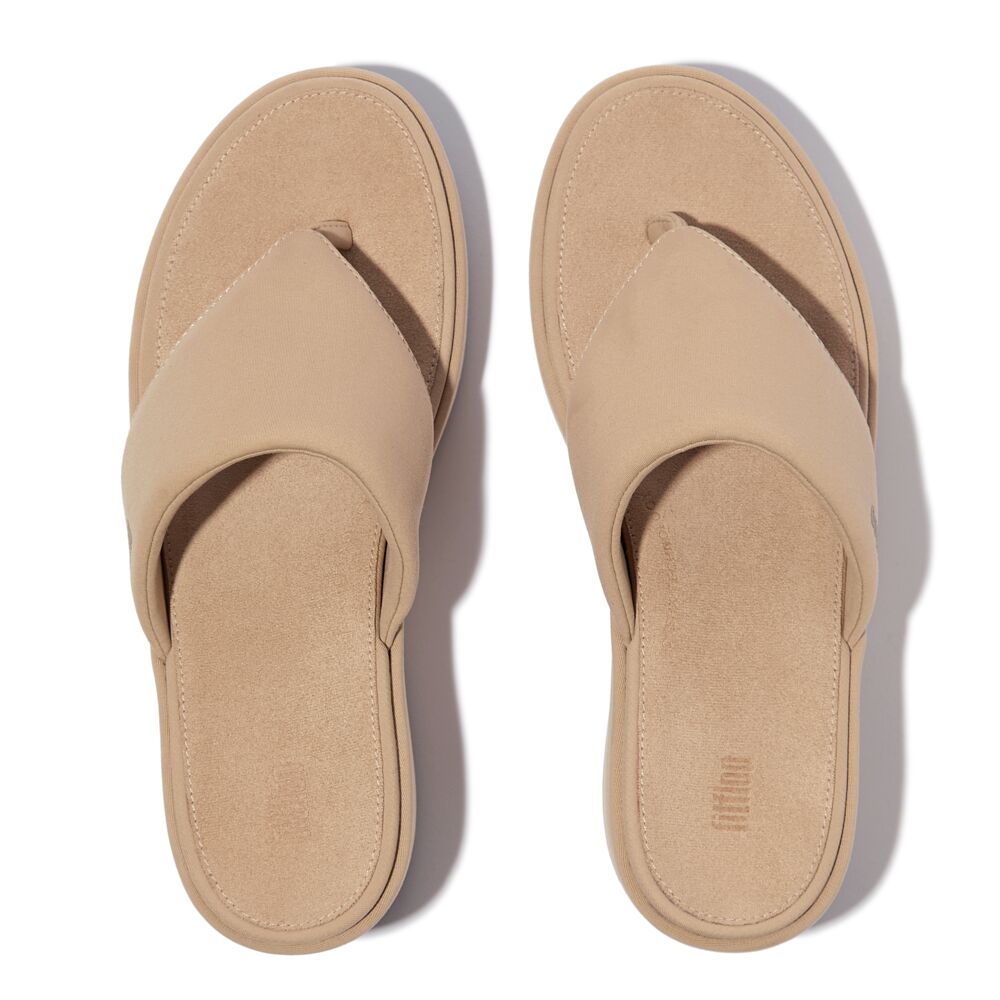 FitFlop Platform Wedge Sandals for Women - Comfortable Classic Beige Summer Shoes | Perfect for Beach, Vacation & Casual Outings