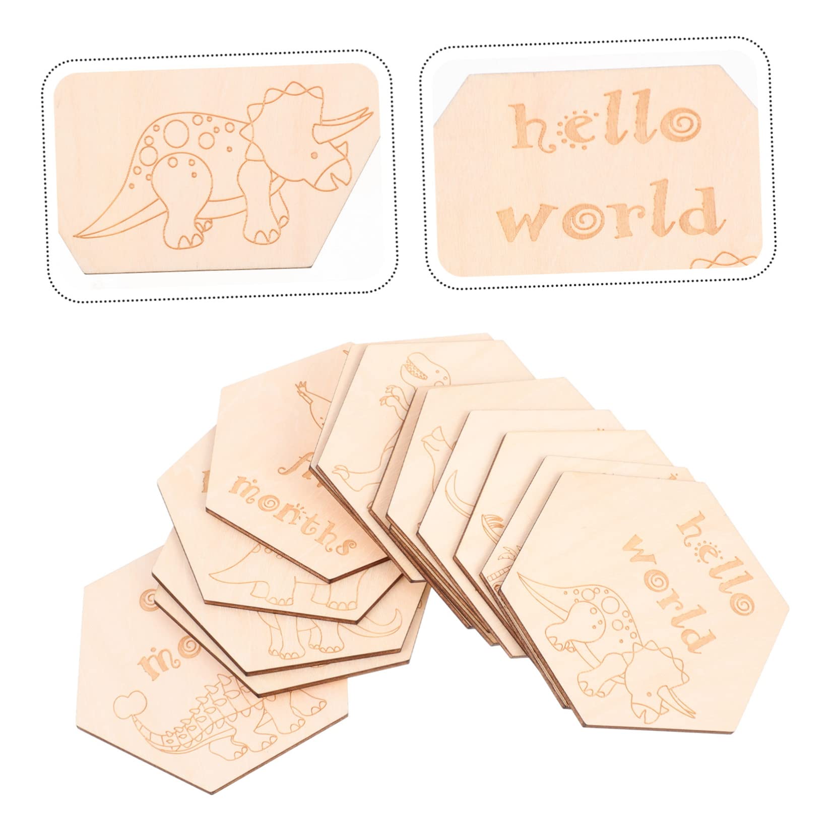 VICASKY 4 Sets Newborn Baby Milestone Blocks - Personalized Photo Props with 14pcs*4 Baby Milestone Cards - Perfect for Baby Shower Gifts & Monthly Photo Sessions