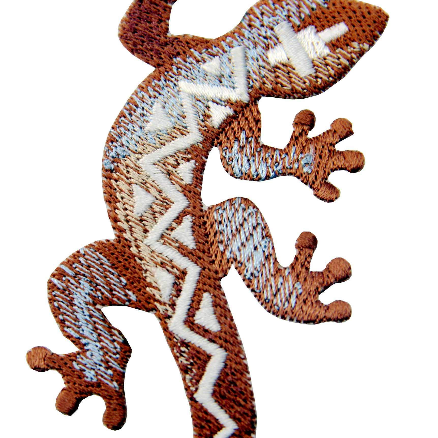 Silhouette Lizard Patch - Embroidered Iron On & Sew On Biker Emblem for Jackets, Vests & Bags - Perfect for Motorcycle Gear, Denim & DIY Crafts