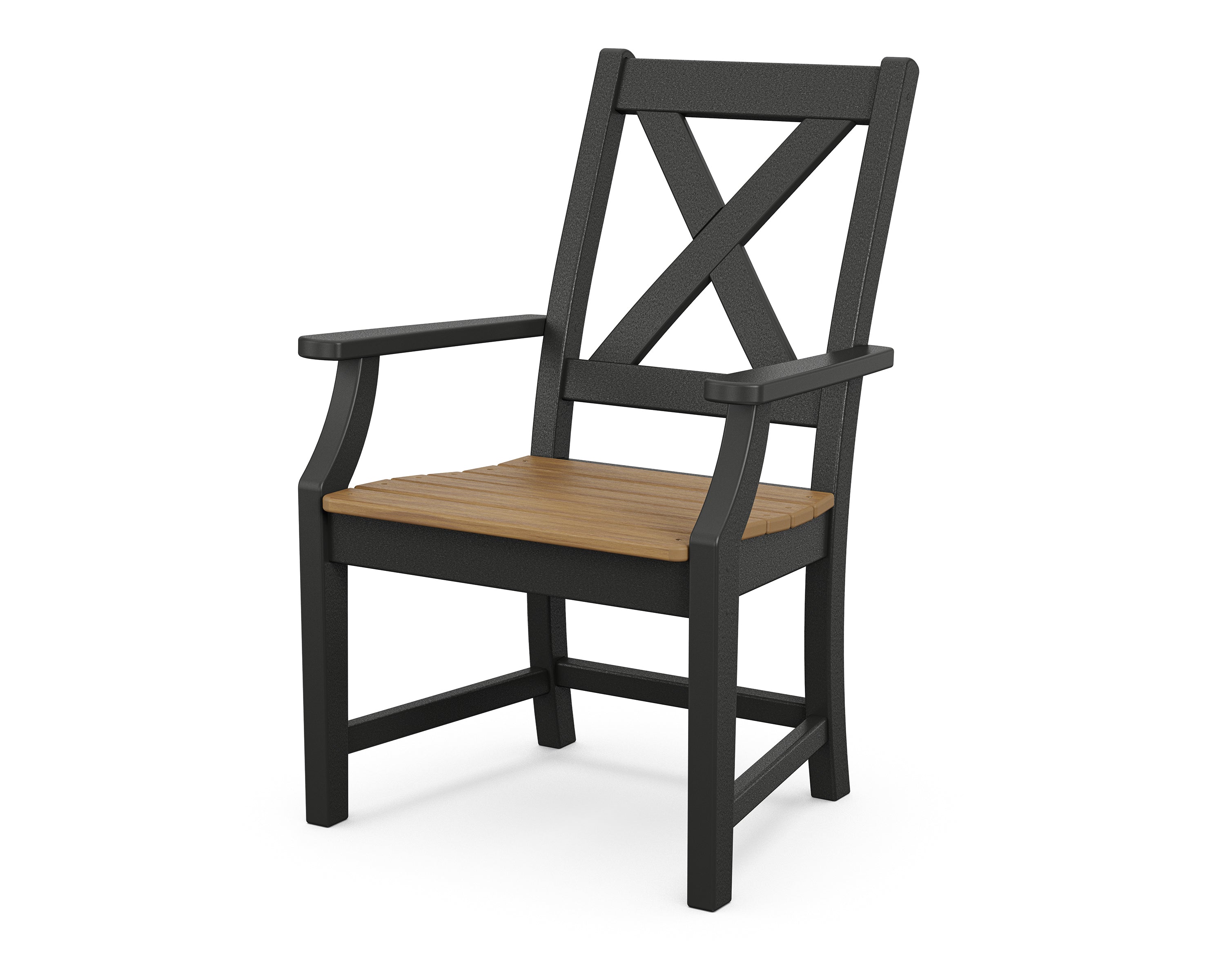 POLYWOOD Braxton Outdoor Dining Arm Chair - Weather-Resistant, Durable & Comfortable - Perfect for Patio, Deck, and Garden Use