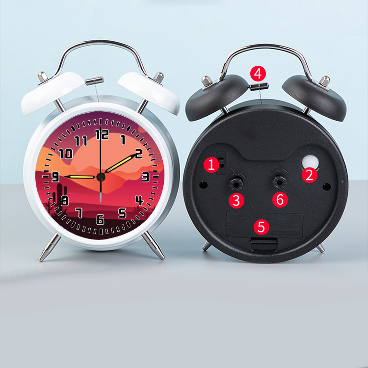 Desert Scene Digital Alarm Clock with Night Light - Creative Desktop Clock for Bedroom, Office, and Home Decor