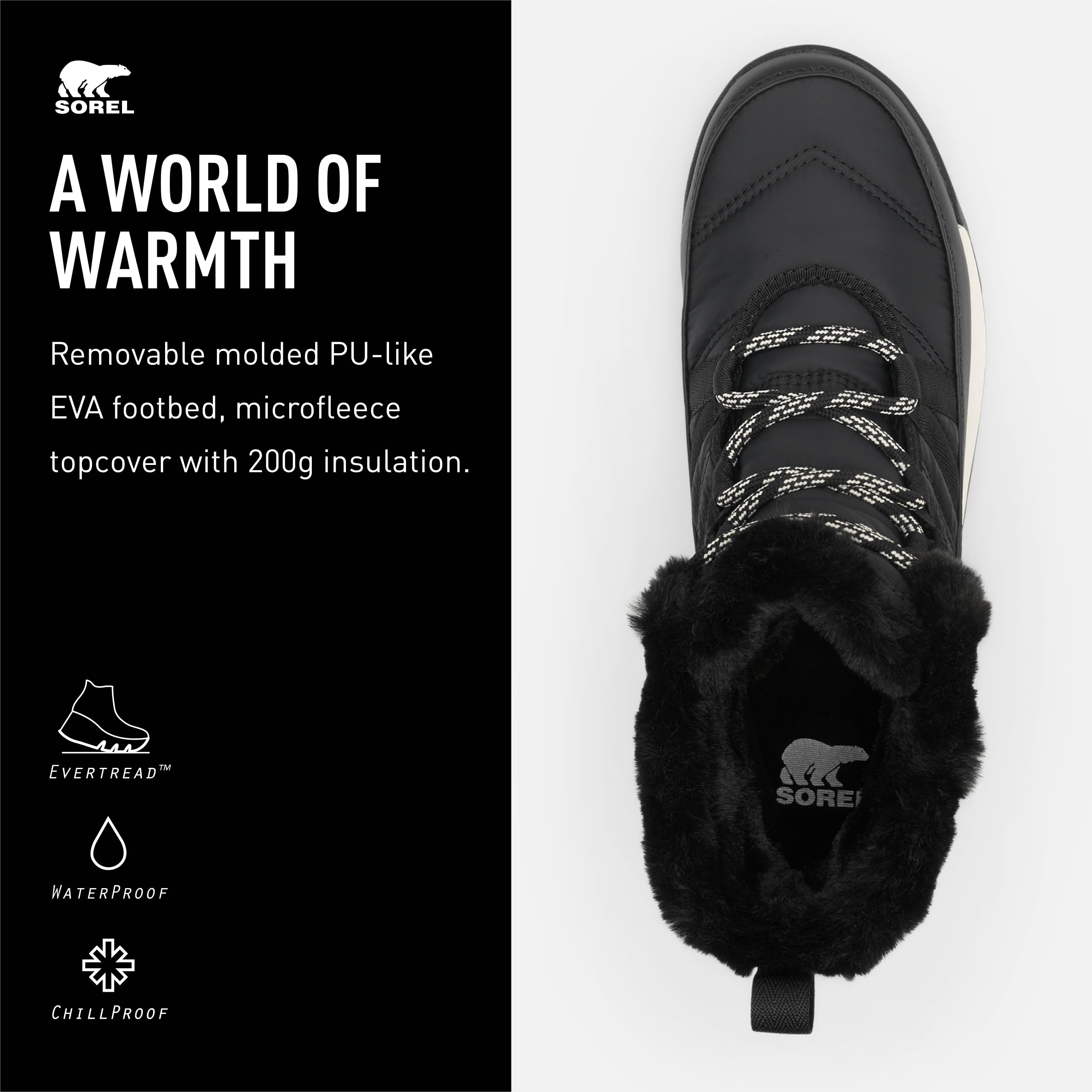 Sorel Women's Whitney 2 Plus Lace Waterproof Winter Boots - Warm Snow Boots for Women, Slip-Resistant & Insulated - Perfect for Snowy Days, Hiking & Outdoor Activities