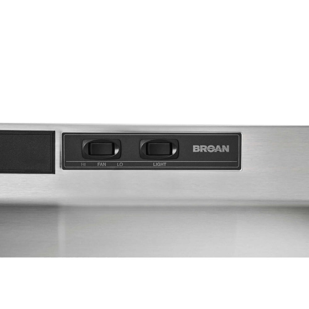 Broan F40000 Series 36-Inch Two-Speed 4-Way Convertible Under Cabinet Range Hood in Stainless Steel (F403604) - Perfect for Kitchen Ventilation and Smoke Removal