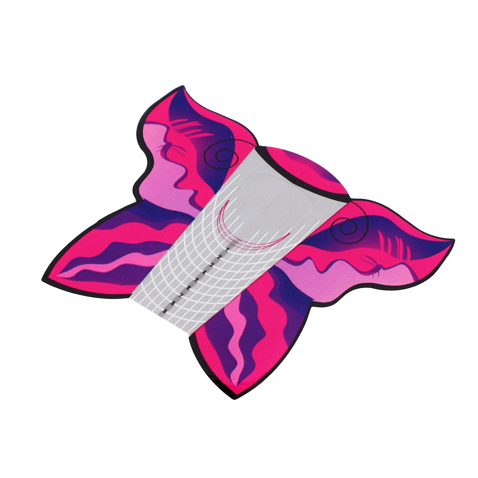 300pcs Butterfly Nail Extension Stickers - Pointed Nail Forms for Sculpting & Extensions | Works with UV Acrylic, Poly Gel & Manicure Products | Perfect for Salon & DIY Nail Art at Home