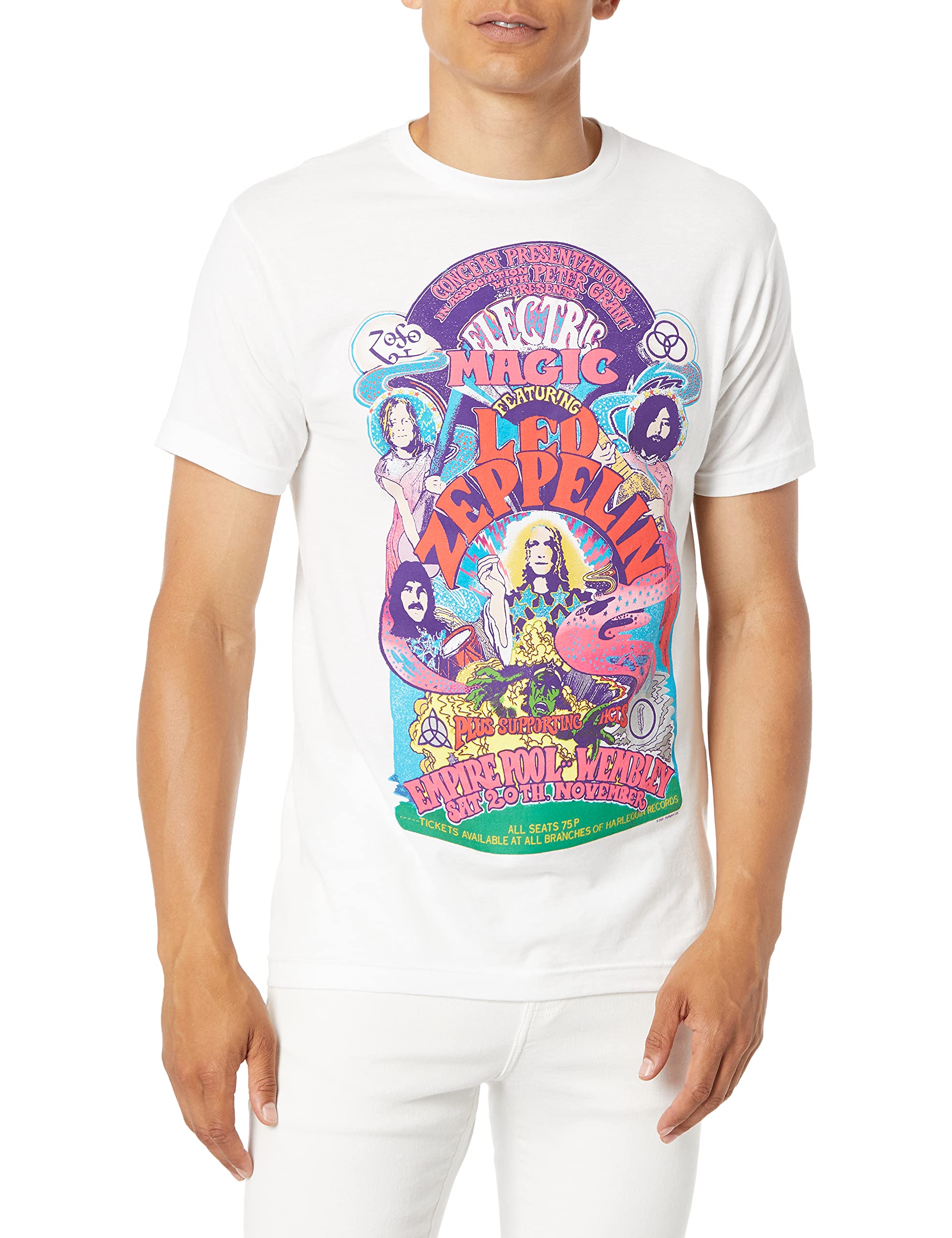 Led Zeppelin Electric Magic Vintage Rock Band T-Shirt for Men - Classic 70s Music Tee for Concerts & Casual Wear