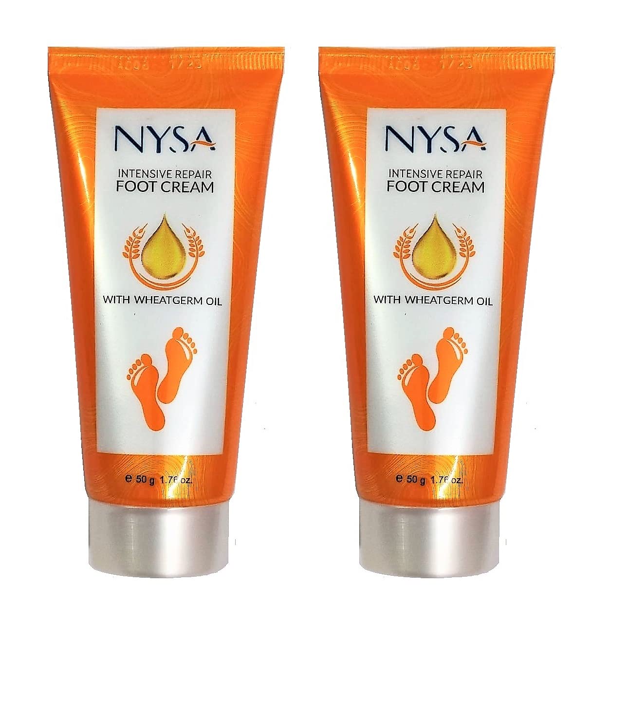 Nysa Natural Organic Intensive Repair Foot Cream - 50g (Pack of 2) | Deep Moisturizing & Healing for Cracked Heels & Dry Feet | Perfect for Pedicures, Daily Foot Care & Post-Workout Recovery