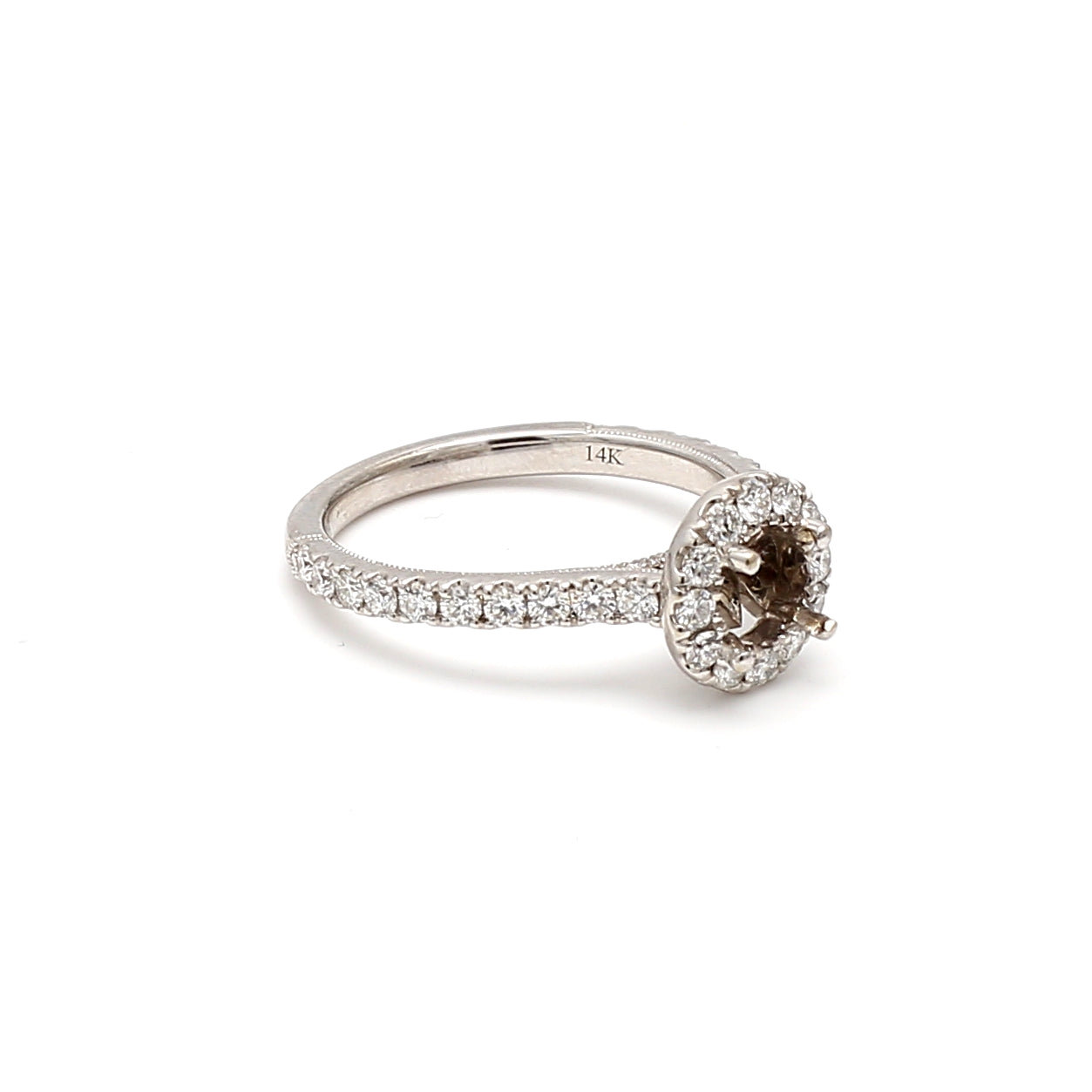0.60 Carat Round Brilliant H VS2 Diamond Engagement Ring in 14K White Gold - Perfect for Proposals, Weddings & Anniversary Gifts