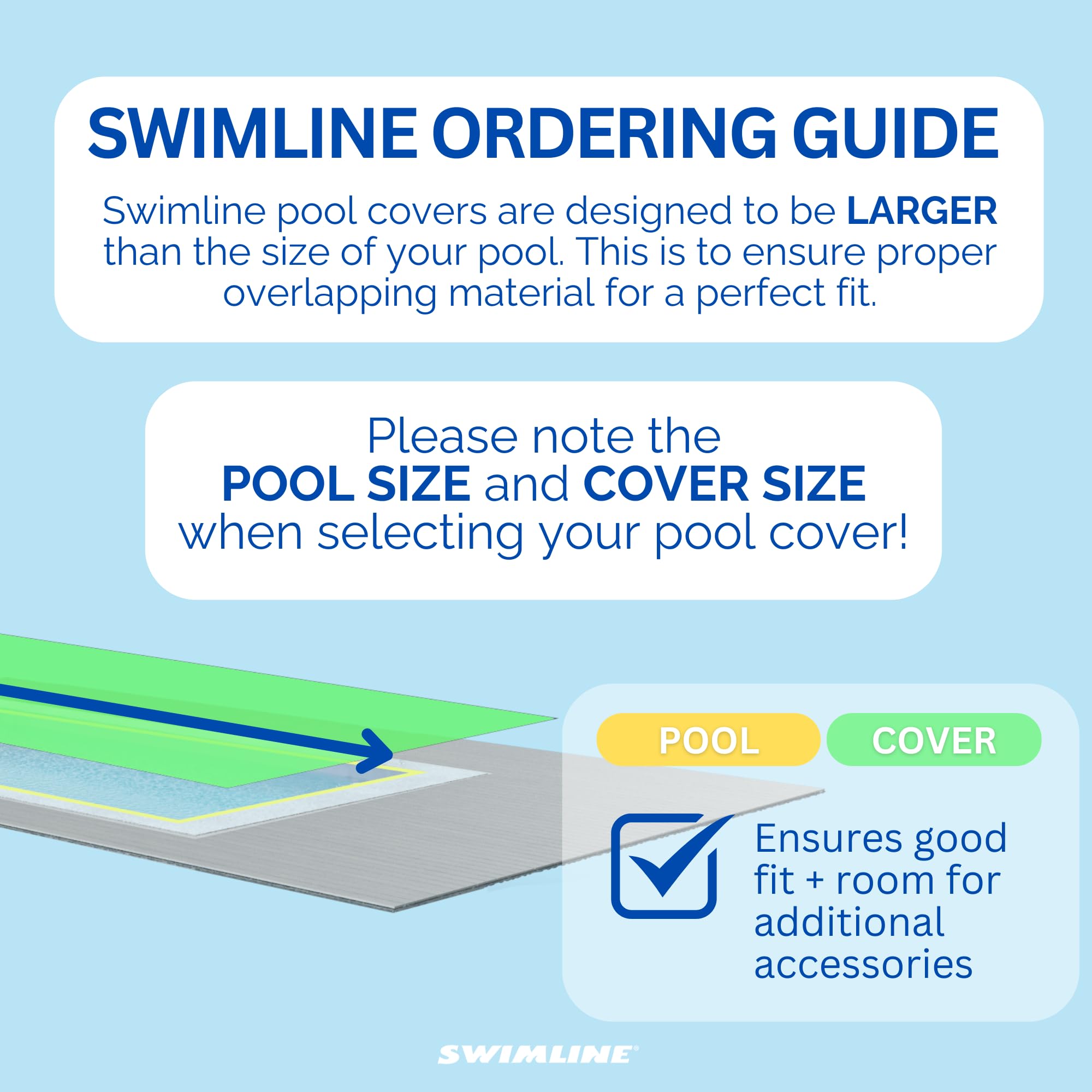 SWIMLINE HYDROTOOLS Heavy Duty Ripstopper Above Ground Pool Cover - 23x41 FT UV Protected Rectangle Pool Cover for 18x36 FT Pools | Green/Black Design with Water Tube Sleeves | Durable Protection for Winter, Summer & Storm Seasons | Perfect for Backyard, Family & Commercial Swimming Pools