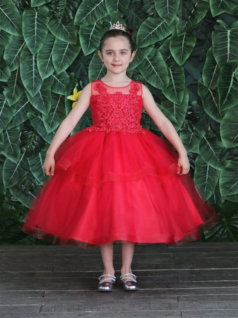 Elegant Party & Flower Girl Dress (D 792) - Perfect for Weddings, Birthday Parties & Special Occasions