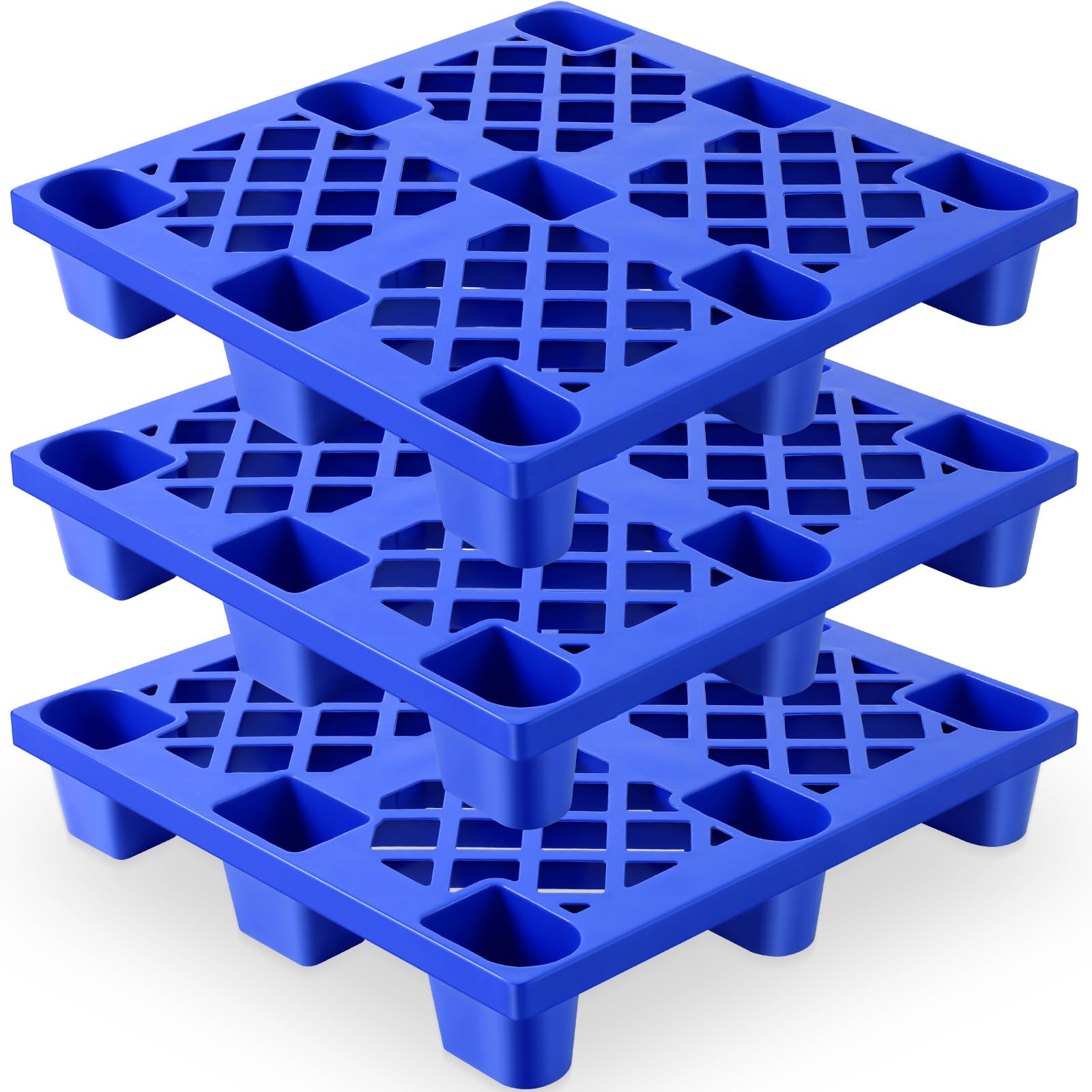 3-Pack Heavy Duty Plastic Pallet Grid Pads - 31.5