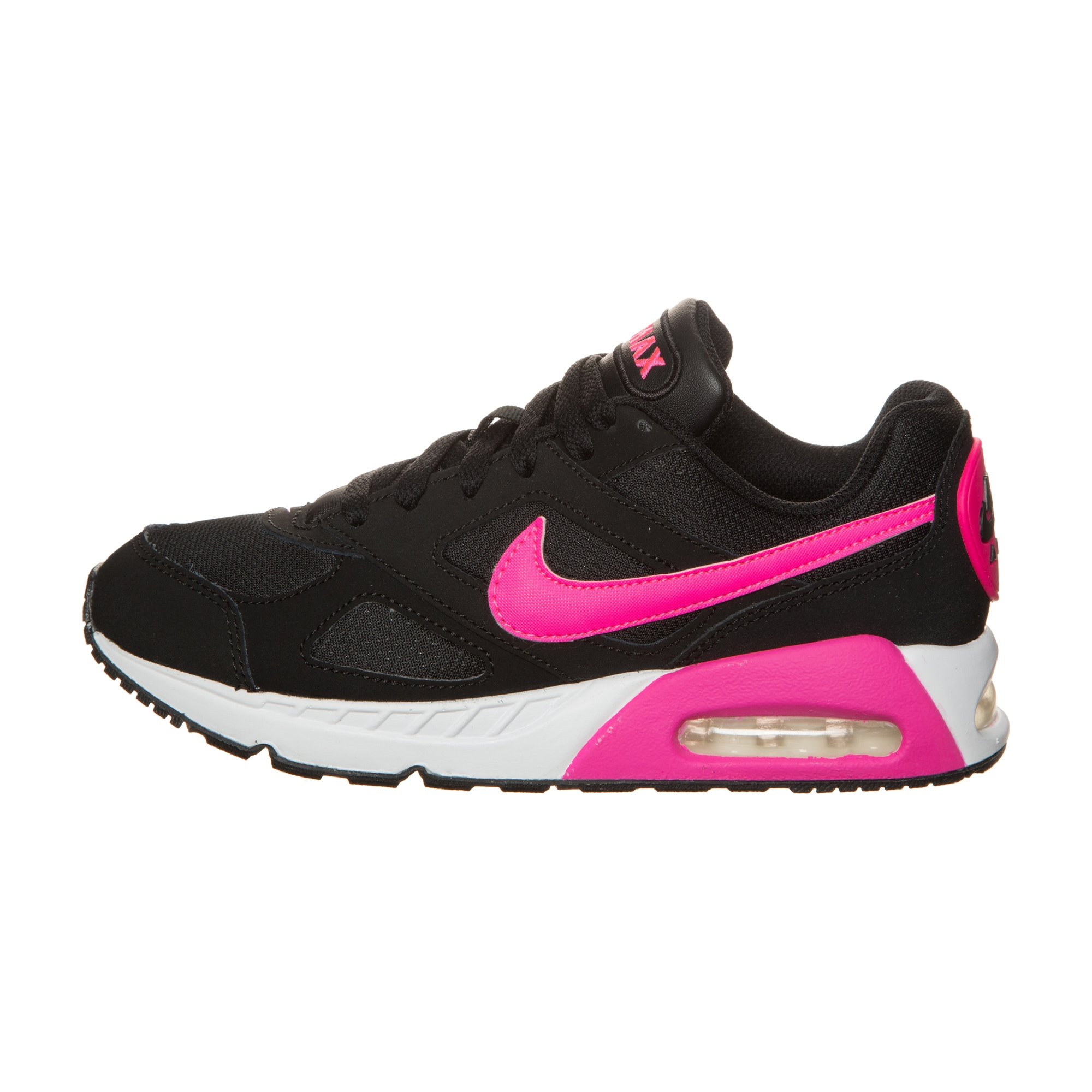 Nike Air Max Ivo GS Girls' Running Shoes - Black Pink White | Lightweight Cushioned Sneakers for School, Sports & Casual Wear | Size 3 Youth