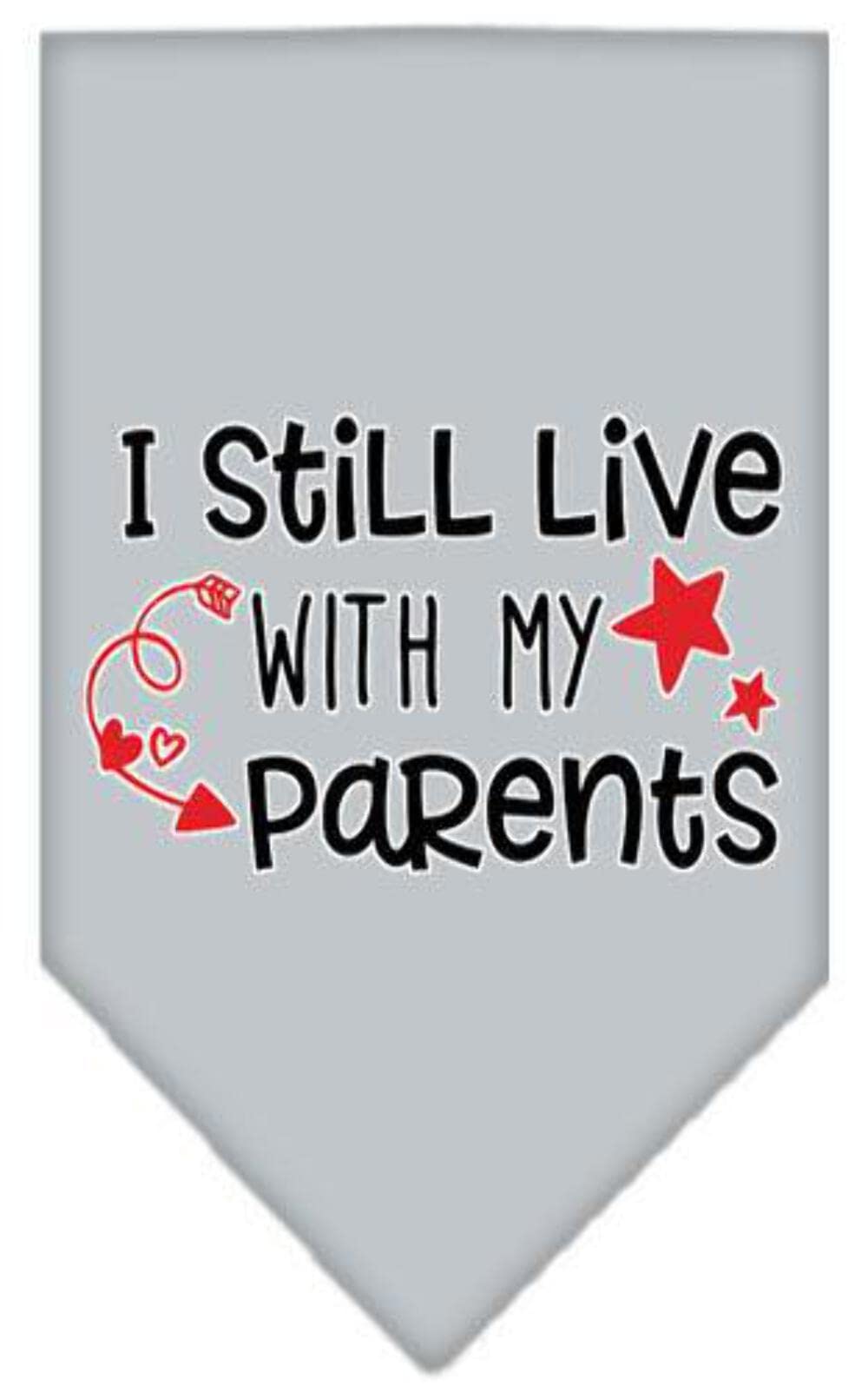 Funny Pet Bandana for Dogs - 'I Still Live With My Parents' Screen Printed Purple Small Dog Bandana | Perfect for Pet Costumes, Halloween, and Daily Wear