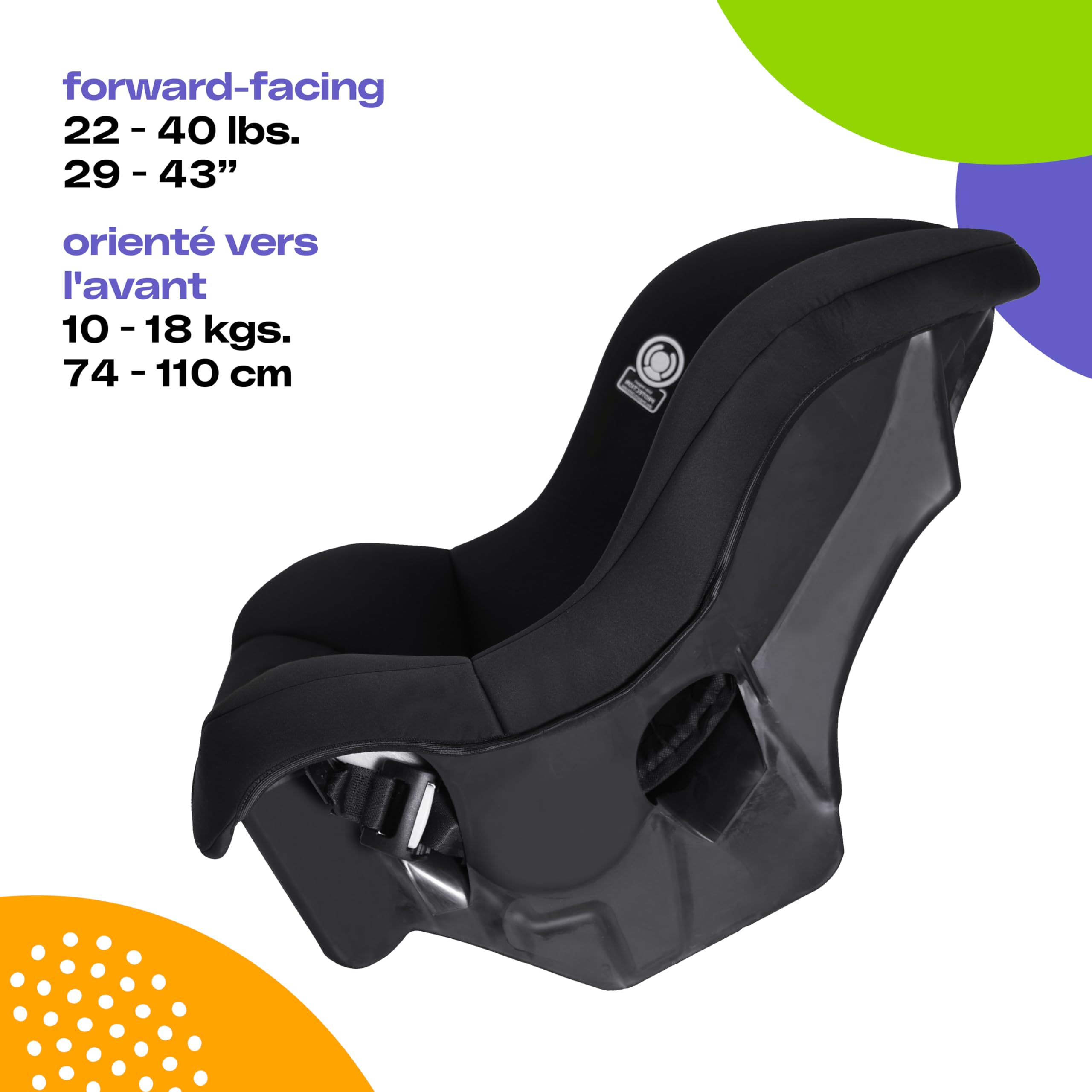 Cosco Scenera Next Convertible Car Seat – Lightweight & Safe for Toddlers 5-40 lbs | Easy Installation for Travel & Everyday Use