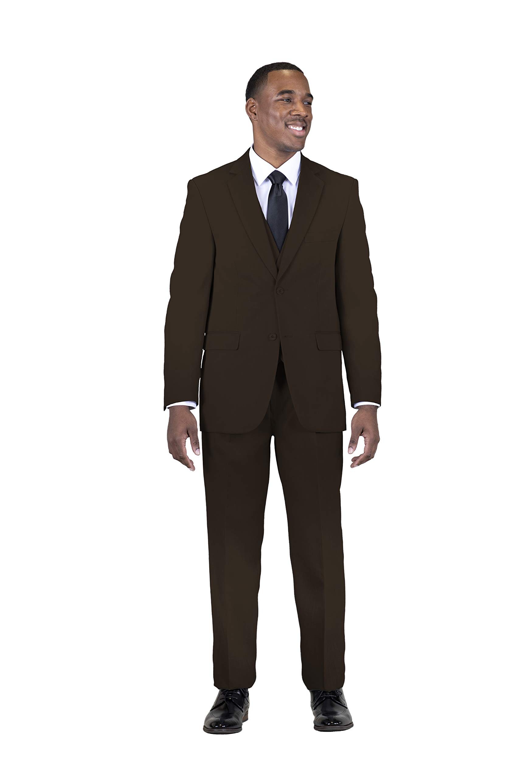 Stacy Adams Men's Big & Tall Suny Vested 3-Piece Suit for Weddings, Business & Formal Events | Premium Wool Blend Dress Suit for Tall Gentlemen