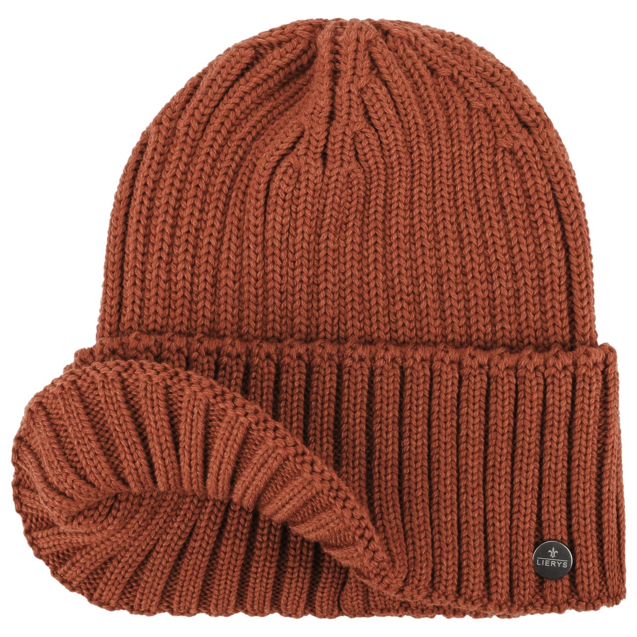 Lierys Merino Wool Knit Beanie with Foldable Cuff - Warm Winter Hat for Men & Women - Perfect for Skiing, Hiking, and Cold Weather Activities