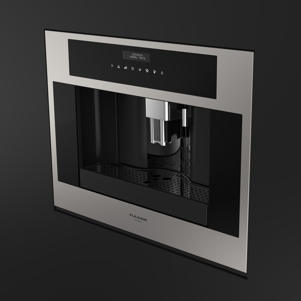 Fulgor Milano F7BC24 24-Inch Built-In Coffee Machine - 700 Series Stainless Steel Espresso Maker for Home & Commercial Kitchens