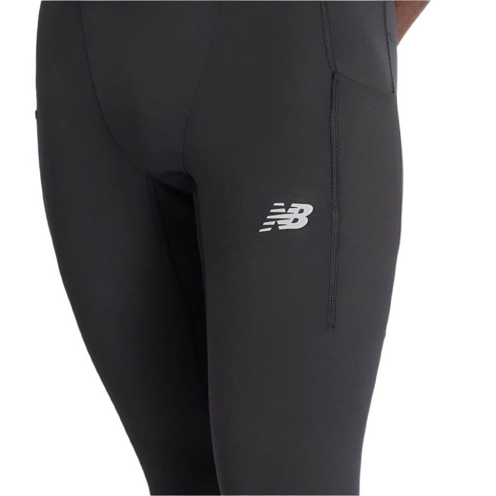New Balance Men's Athletic Heat Pocket Tight Running Pants - Lightweight, Moisture-Wicking & Breathable for Workouts, Jogging & Gym Training