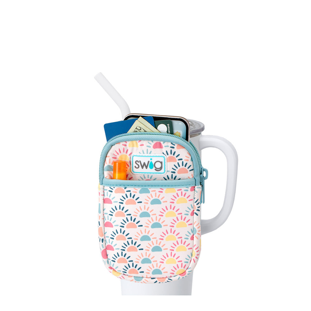 Sun Chaser Mega Mug Pouch - Insulated Travel Cup Holder for Hiking, Camping & Road Trips - Perfect for Coffee, Tea or Cold Drinks On-The-Go