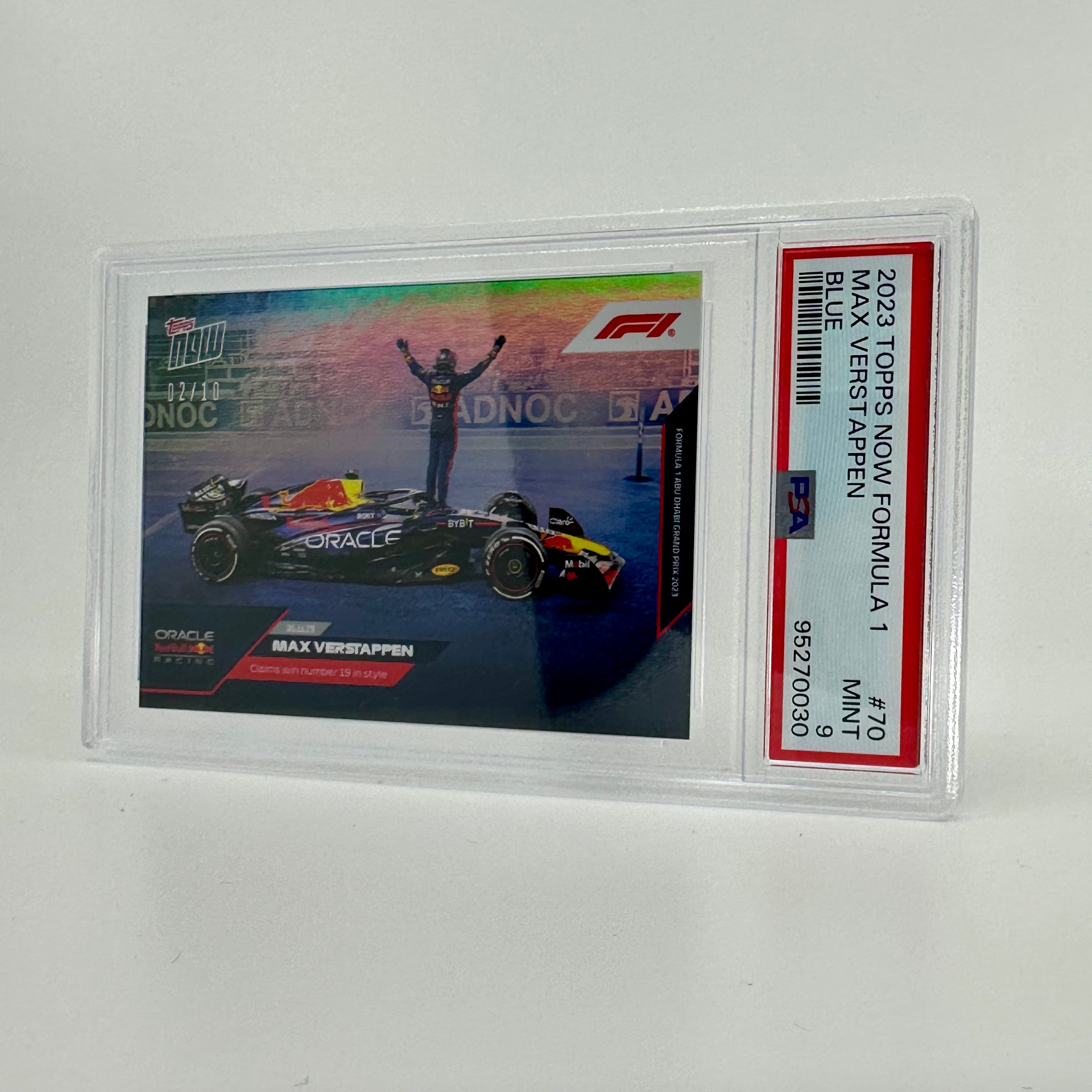 PSA 9 Graded 2002 Max Verstappen #70 Blue Racing Card - Perfect for F1 Collectors and Motorsport Memorabilia Enthusiasts