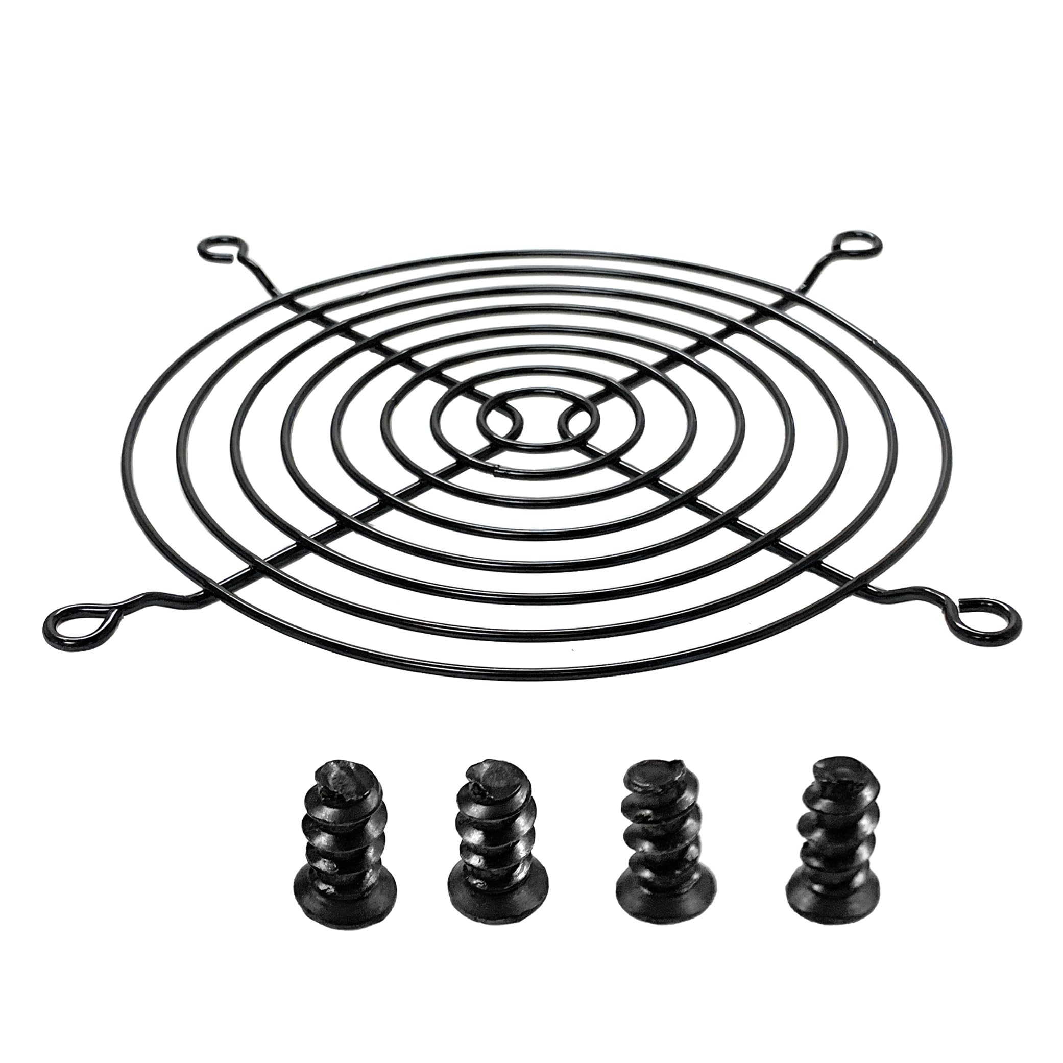 120mm Black Fan Finger Grills (6 Pack) - Durable PC Case Fan Grills for Enhanced Safety & Airflow - Perfect for Gaming PCs, Workstations, and DIY Computer Builds