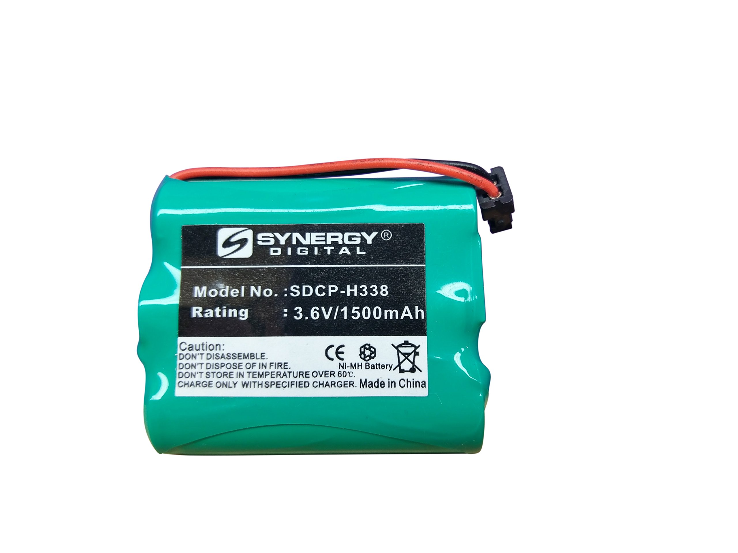 Synergy Digital Rechargeable Ni-MH 3.6V 1500mAh Cordless Phone Batteries - 3 Pack Compatible with Panasonic KX-TC1464 (Model SDCP-H338) | Long-Lasting Power for Home & Office Cordless Phones