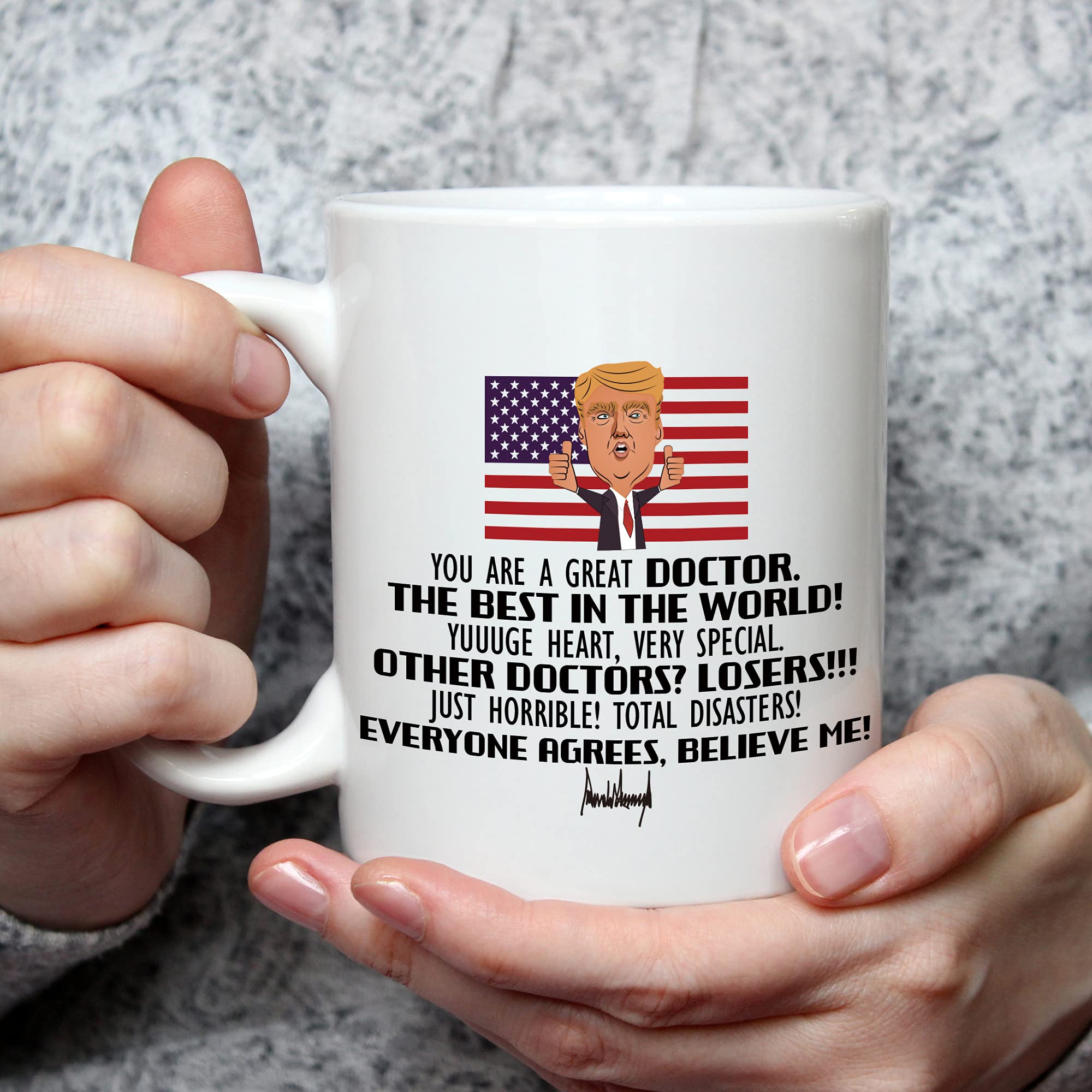 AIYAYA Doctor Mug - 11 oz Thank You & Appreciation Gift for Doctors - Perfect Medical Graduation, Birthday & Christmas Present - Ideal for Coffee, Tea & Office Use