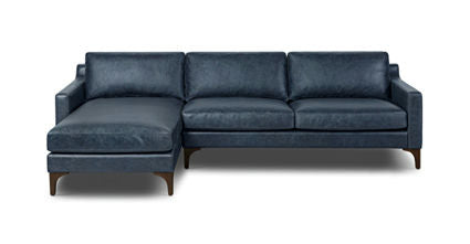Sorrento Left Facing Sectional Sofa - Modern L-Shaped Couch with Chaise Lounge for Living Room, Family Room & Home Theater - Comfortable Fabric Upholstery Sectional Sofa Set