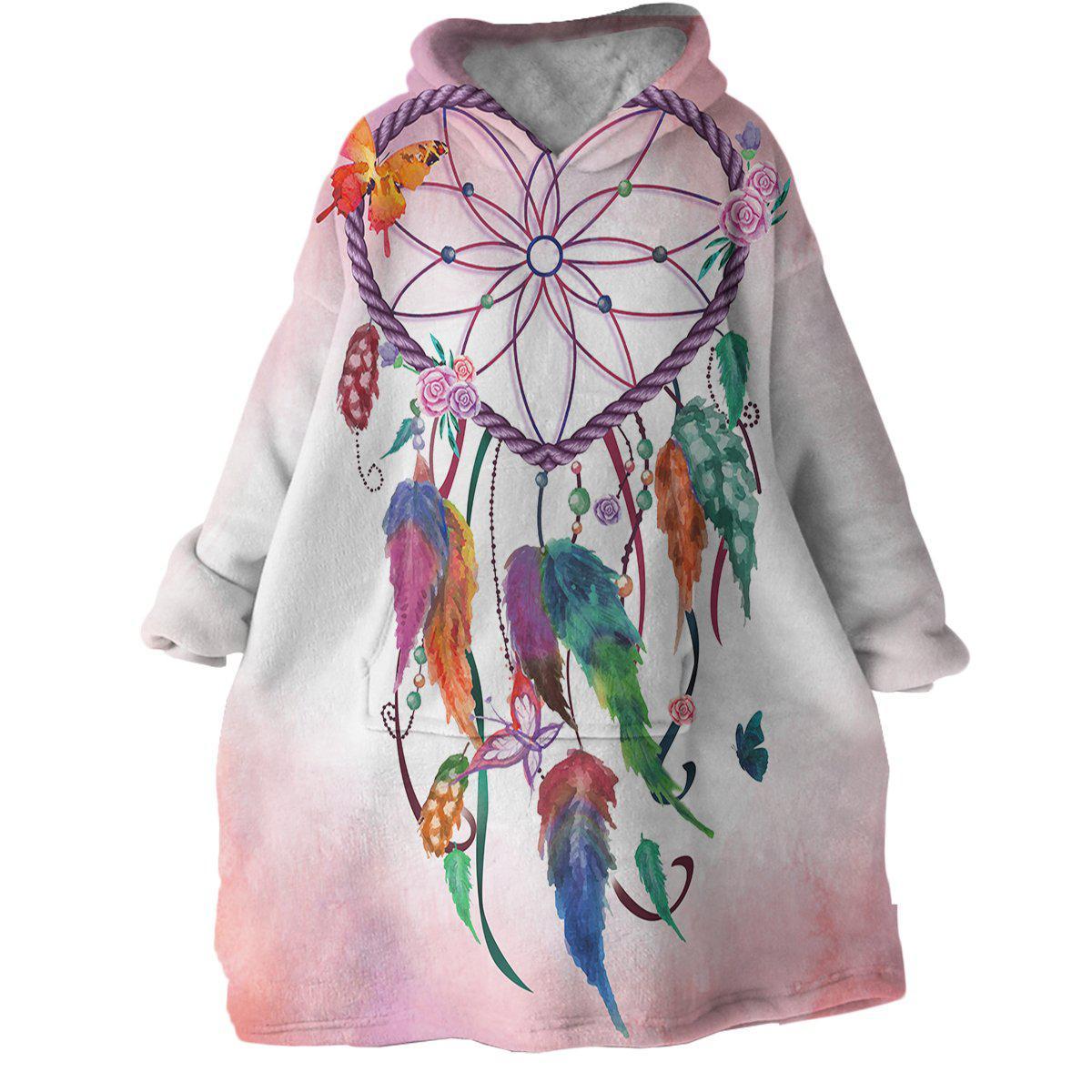 Cozy Wearable Blanket Hoodie for Adults - Soft Fleece Lounge Wear for Relaxing at Home, Camping & Outdoor Activities