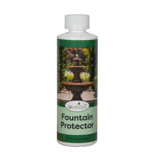 JC's Wildlife Fountain Protector - 8 oz. Bottle | Safe & Natural Water Feature Cleaner for Outdoor Fountains, Birdbaths & Ponds | Protects Decor from Algae & Debris | Pet & Wildlife Friendly | Perfect for Garden, Patio & Backyard Water Features