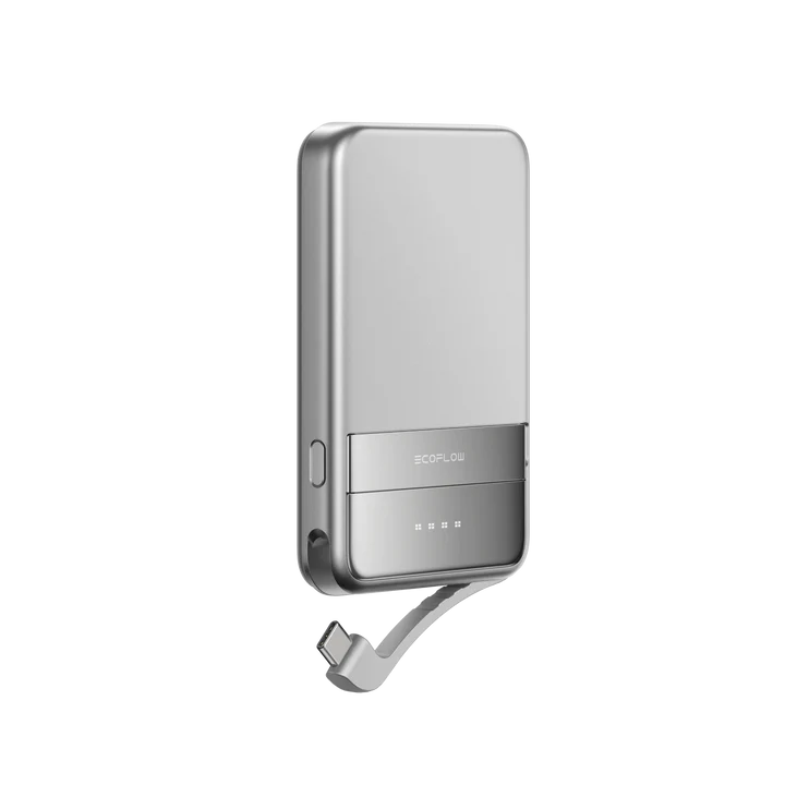 EcoFlow RAPID Magnetic 5000mAh Portable Charger - Fast Wireless Power Bank for iPhone 15/14/13, Samsung Galaxy - Perfect for Travel, Camping & Emergency Backup