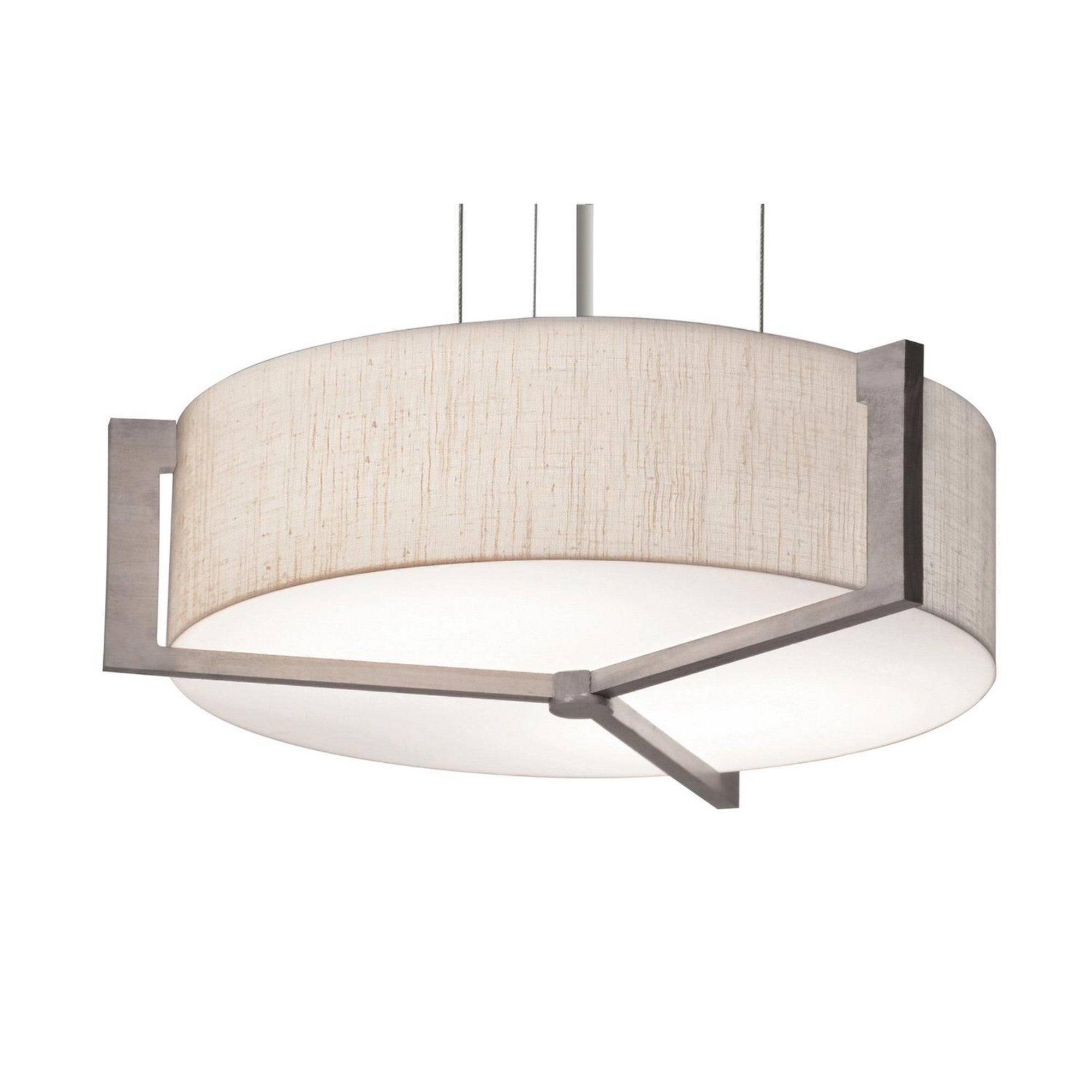 Apex 21 LED Pendant Light with Jute & Weathered Grey Shade - Modern Farmhouse Ceiling Lighting for Kitchen Island, Dining Room, and Living Room Decor