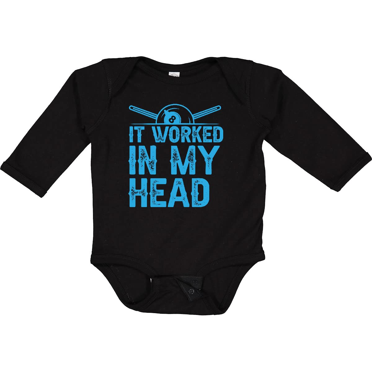 Inktastic Funny Pool Billiards Quote Long Sleeve Creeper - Cute Baby Bodysuit for Billiards Lovers & Game Nights - Perfect Gift for Newborns & Toddlers