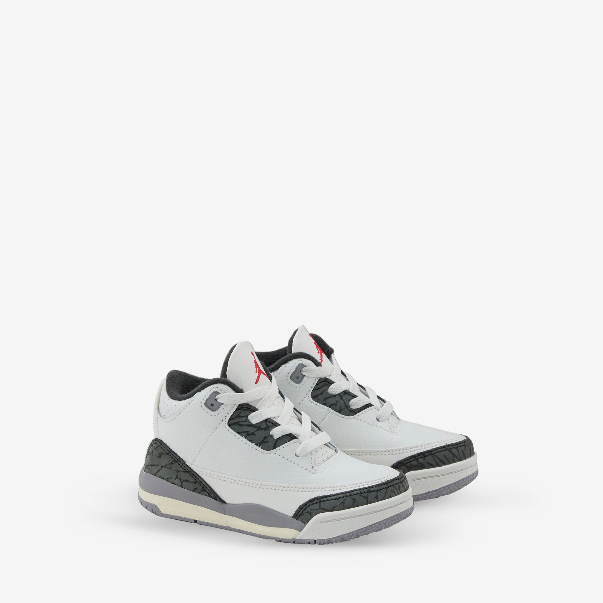 Air Jordan 3 Retro Sneakers for Toddlers - Summit White/Fire Red/Cement Grey/Black | Comfortable Kids Basketball Shoes for Playground & Daily Wear