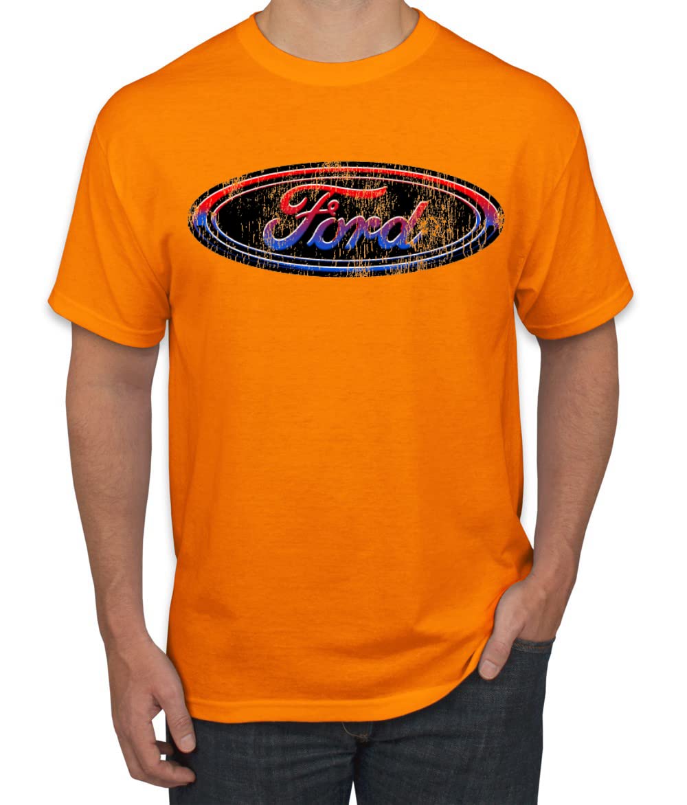 Red Blue Black Ford Logo Graphic T-Shirt for Men | Vintage Car & Truck Enthusiast Tee | Casual Wear & Car Show Outfit