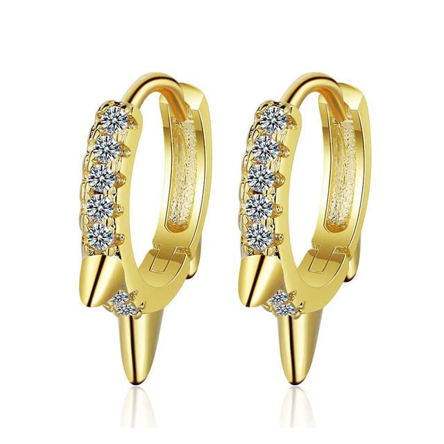 925 Sterling Silver Steampunk Hoop Earrings for Women | Trendy Elegant Zircon Jewelry | Hypoallergenic Gift for Party, Birthday & Special Occasions | Perfect for Evening Events, Weddings & Fashion Accessories