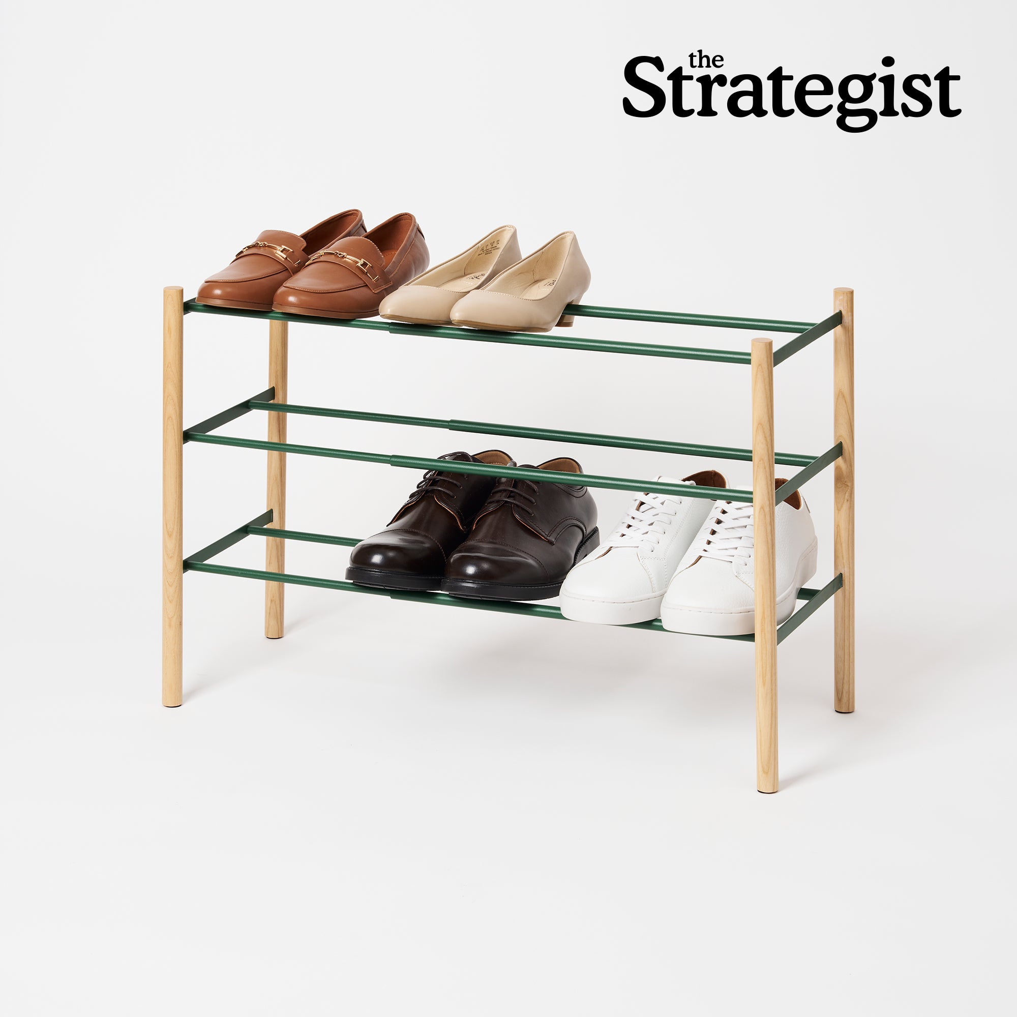 Expandable Shoe Rack - 18 Inch Height, Heavy Duty Steel Shoe Organizer for Closet, Entryway & Bedroom Storage - Space Saving Shoe Shelf for Sneakers, Boots & Sandals
