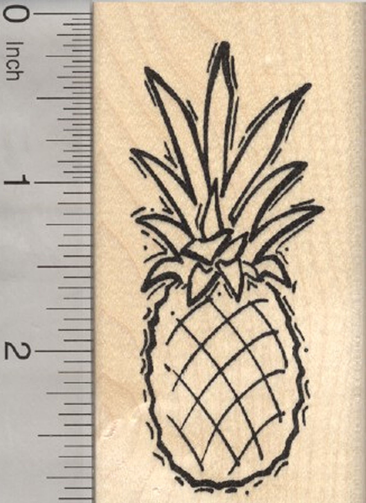 Pineapple Rubber Stamp - Handmade Craft Stamp for DIY Scrapbooking, Card Making & Gift Wrapping - Perfect for Summer, Tropical & Hawaiian Party Decorations