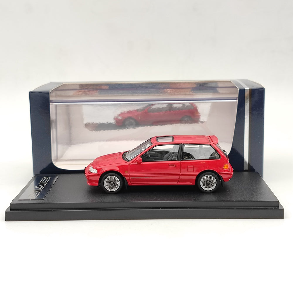1/43 Scale Honda Civic Si EF3 with Mugen CF48 Wheels - Red Resin Model Car (PM4358SR) - Collectible Diecast Toy for Car Enthusiasts & Perfect Gift for Honda Fans - Display for Home, Office or Car Show Collection