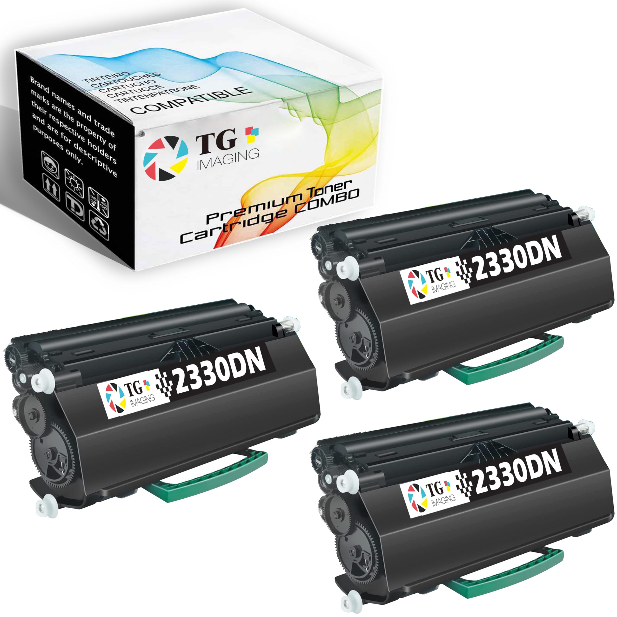 Compatible PK941 Toner Cartridge Replacement for Dell 2330dn 2330 2350dn Laser Printer (330-2650, 3 Pack) - High Yield Printing for Office & Home Use