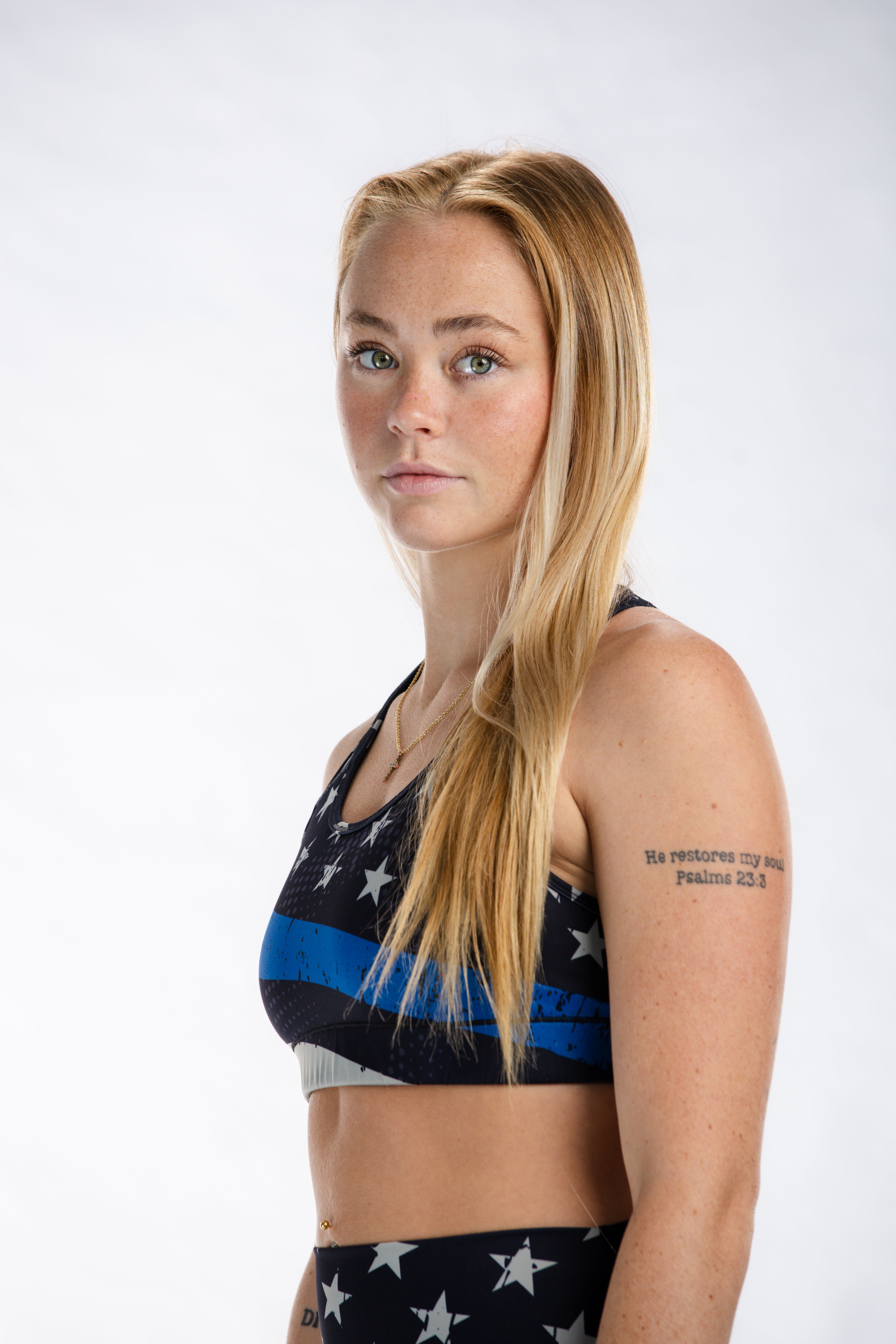 Empowered Bra for Women - Comfortable Wireless Support & Lift - Blue Line | Perfect for Yoga, Workouts & Everyday Wear