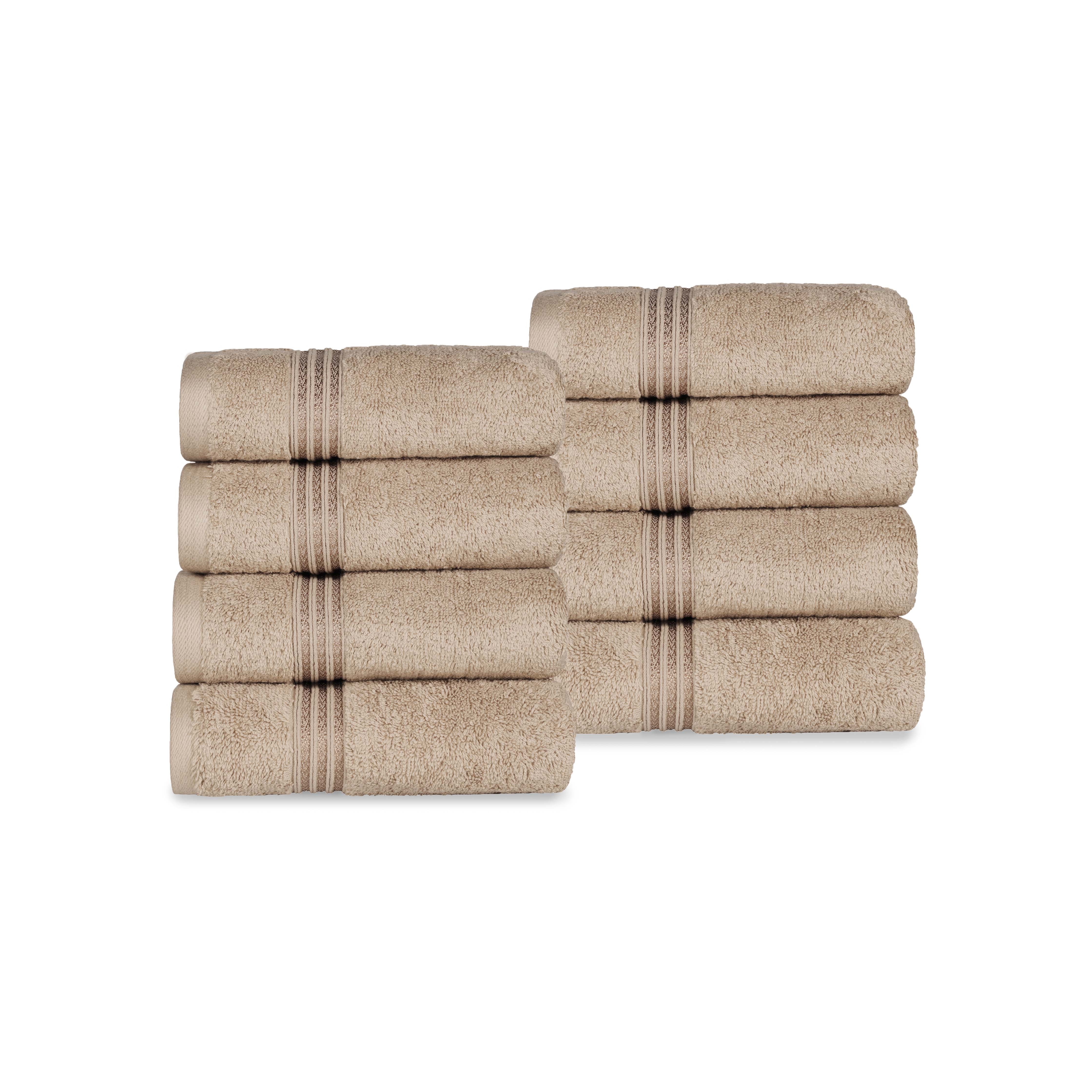 Premium Egyptian Cotton Hand Towels - Ultra Soft & Highly Absorbent Bath Towel Set of 8 for Bathroom, Spa & Guest Use