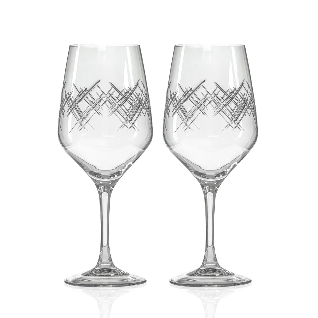 Argyle 19.5oz All Purpose Wine Glasses Set of 2 - Perfect for Red Wine, White Wine, Cocktails & Water - Elegant Stemware for Dinner Parties, Weddings & Home Entertaining